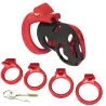  Cage de chasteté Dinoz 6.5 x 3cm Noir-Rouge